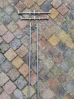 Hengelsteunen rvs goalpost, Ophalen, Gebruikt, Complete set