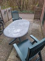 Tuinset tafel + 4 stoelen. Gratis afhalen, Tuin en Terras, Tuinsets en Loungesets, Ophalen of Verzenden, Gebruikt
