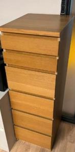 Malm ladekast met spiegel (hout), Huis en Inrichting, Kasten | Ladekasten, Ophalen, 5 laden of meer, 100 tot 150 cm, 50 tot 100 cm