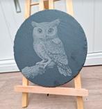 Leisteen plateau met uil - 25 cm, Ophalen of Verzenden, Nieuw
