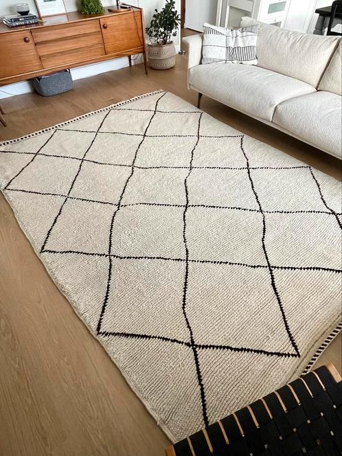 Handgeknoopte Wool Berber vloerkleed. 220 x 300cm, Huis en Inrichting, Stoffering | Tapijten en Kleden, Gebruikt, 200 cm of meer