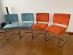 4x Zuiver ribstof eetkamerstoelen – comfortabel & stijlvol, Ophalen, Zo goed als nieuw, Vier
