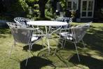 Prachtig wit tuinstel Royal Garden incl. Madison tuinkussens, Ophalen, Zo goed als nieuw, Metaal, Stapelbaar