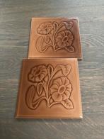 Villeroy & Boch wandtegels met bloemreliëf (vintage), Antiek en Kunst, Ophalen of Verzenden