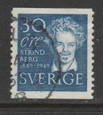 Zweden 1949 - J.A. Strindberg, Postzegels en Munten, Postzegels | Europa | Scandinavië, Zweden, Ophalen, Gestempeld