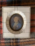 Oud Portret Miniatuur man, Antiek en Kunst, Kunst | Schilderijen | Klassiek, Ophalen of Verzenden