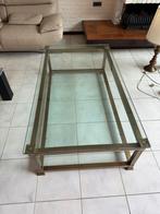 Vintage verchroomde koffietafel, Huis en Inrichting, Ophalen of Verzenden, Zo goed als nieuw, Rond, Minder dan 50 cm