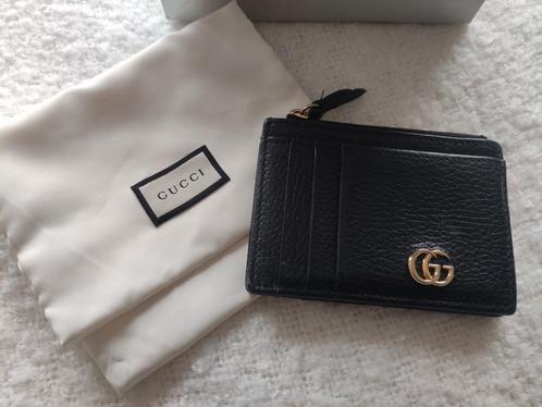 GUCCI PORTEMONNEE zwart goud logo origineel pasjeshouder, Sieraden, Tassen en Uiterlijk, Portemonnees, Gebruikt, Overige merken