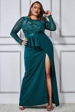 sale galajurk grote maat groen maat 50, 52, 54, Kleding | Dames, Gelegenheidskleding, Galajurk, Maat 46/48 (XL) of groter, Nieuw