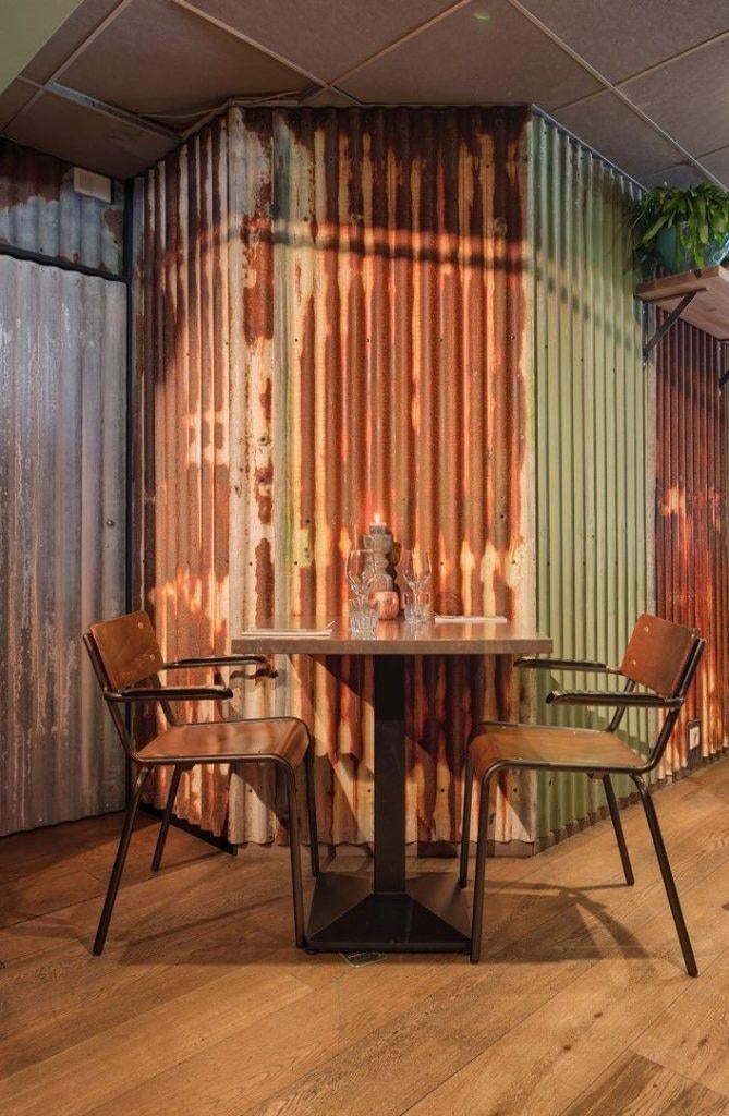 grote metalen golfplaten, Ophalen, Steen of Klei, Zwart, 15 m² of meer