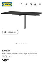 Inklapbaar bureau ikea zwart zgan., Huis en Inrichting, Bureaus, Ophalen, Zo goed als nieuw