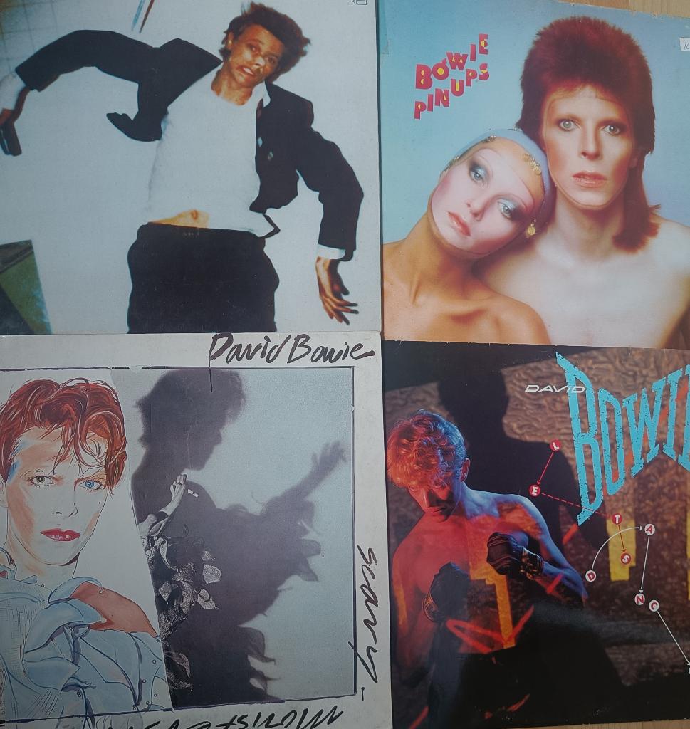 4X LP DAVID BOWIE LODGER pin ups LETS DANCE SCARY MONSTERS, Verzenden, Zo goed als nieuw, 12 inch, Poprock