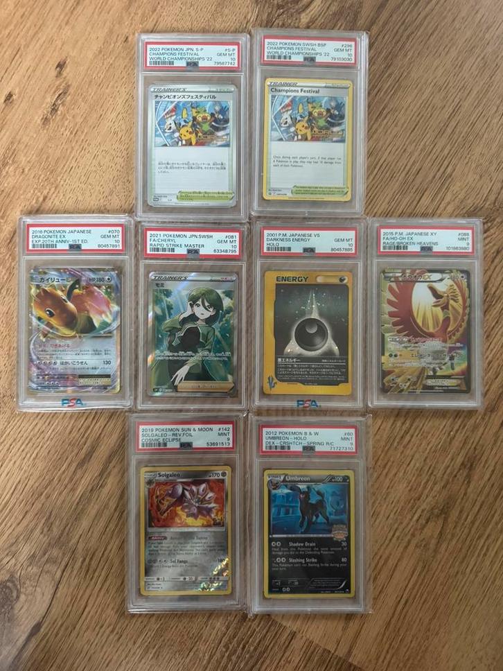 PSA Graded Kaarten - Nieuw/Mint, Hobby en Vrije tijd, Verzamelkaartspellen | Pokémon, Nieuw, Losse kaart, Foil, Ophalen of Verzenden