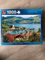 King Puzzel 1000 stukjes - Thunermeer, Zwitserland, Hobby en Vrije tijd, Denksport en Puzzels, Ophalen of Verzenden, 500 t/m 1500 stukjes