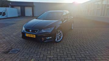 Zeer unieke Seat Leon ST 2.0 TDI 184PK DSG 2014 Zwart beschikbaar voor biedingen