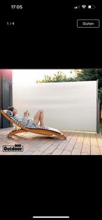 Tuinscherm crèmekleurig nieuw, Ophalen, Overige materialen, Zo goed als nieuw, 200 cm of meer