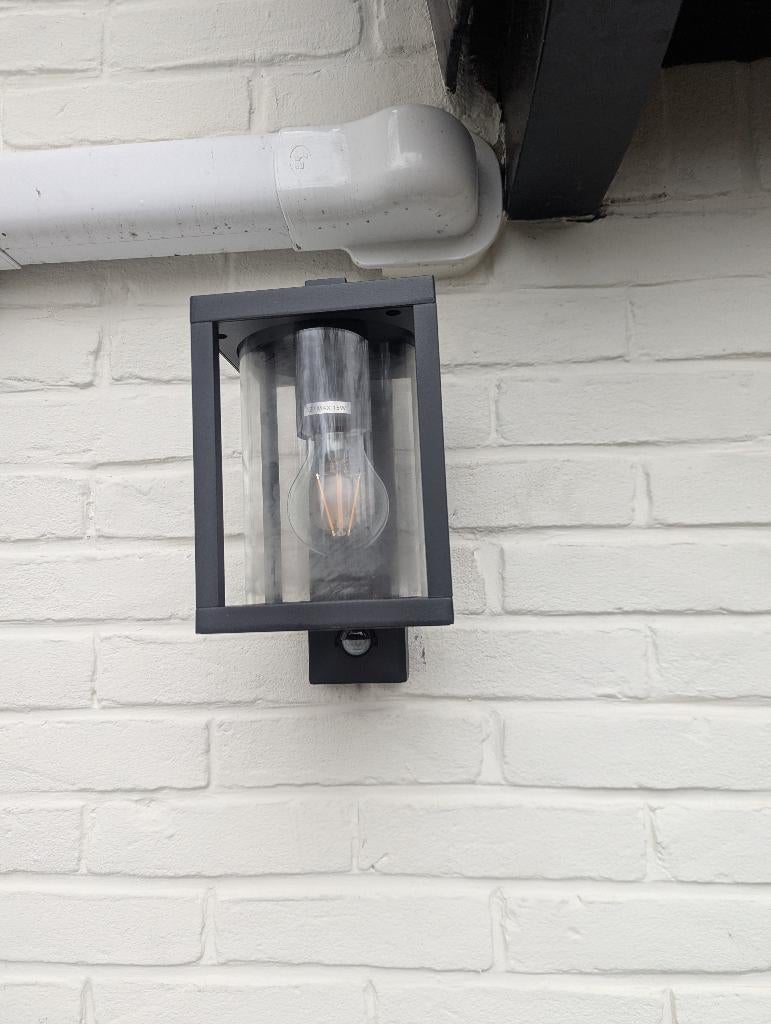 Buitenlamp zwart met sensor *nieuw*, Ophalen, Minder dan 50 watt, Wandlamp, Netvoeding