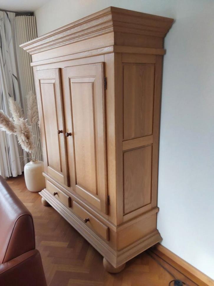 Massief eiken kast, Huis en Inrichting, Kasten | Dressoirs, 100 tot 150 cm, 25 tot 50 cm, Ophalen