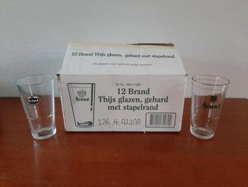 Set van 9 bier glazen Brand beschikbaar voor biedingen