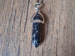 Sleutelhanger : Dubbeleinder : Edelsteen Zwart Howliet !!, Info@keycharms.nl, Dier of Natuur, Nieuw, Medemblik