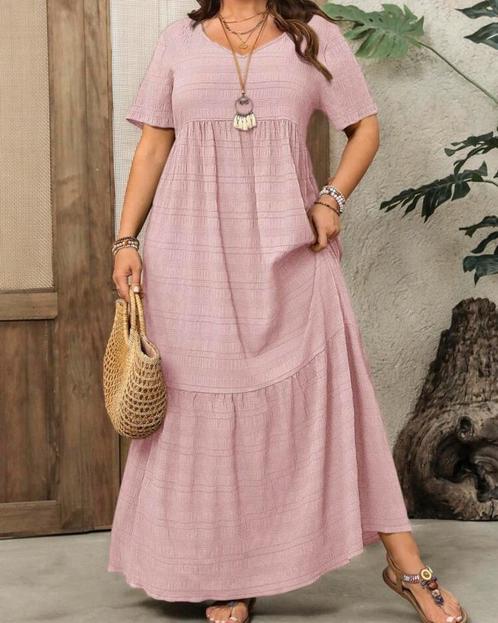 Jurkje Fiona Roze (44 tm 54) ** NIEUW **, Kleding | Dames, Grote Maten, Nieuw, Jurk, Roze, Verzenden