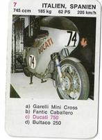 Kwartetkaart Ducati 750, Ophalen of Verzenden, Gebruikt, Motoren