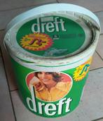Oude wasmiddel ton Dreft met deksel., Ophalen of Verzenden, Gebruikt