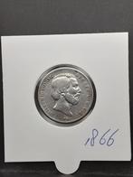 1/2 gulden 1866 Koning Willem III, ½ gulden, Koning Willem III, Zilver, Ophalen of Verzenden
