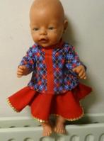 Poppenkleertjes poppenkleding Baby pop 40-43c rok+shirt 43, Ophalen of Verzenden, Nieuw, Babypop