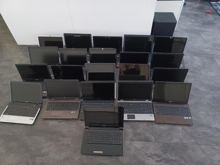 TE KOOP PARTIJ 20 stuk LAPTOPS, Computers en Software, Windows Laptops, Gebruikt, 17 inch of meer, HDD, 2 tot 3 Ghz, 4 GB, Ophalen