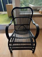 Rotan Fauteuil hout, Ophalen, Gebruikt, Zwart, Eén