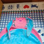 Difrax roze met blauw konijn knuffeldoekje, Ophalen of Verzenden, Konijn