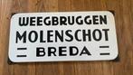 Oud emaille reclamebord weegbruggen molenschot breda, Ophalen