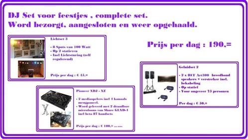 DJ set / Partyset  te huur, Muziek en Instrumenten, Dj-sets en Draaitafels, Gebruikt, Dj-set, Pioneer, Ophalen