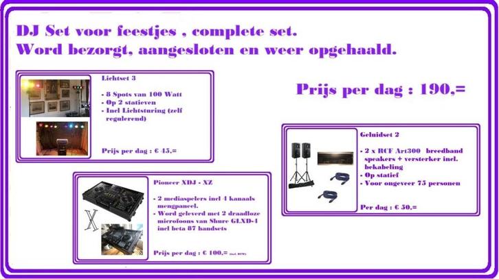 DJ set / Partyset  te huur, Muziek en Instrumenten, Dj-sets en Draaitafels, Gebruikt, Dj-set, Pioneer, Ophalen