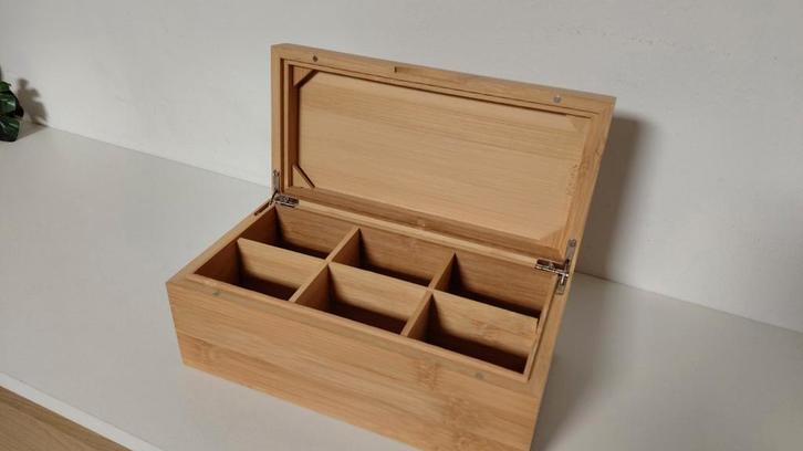 Houten theedoos, Huis en Inrichting, Keuken | Keukenbenodigdheden, Zo goed als nieuw, Ophalen of Verzenden