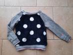 Flo: leuke trui grijs donkerblauw stippen maat 98, Ophalen, Meisje, Trui of Vest, Zo goed als nieuw
