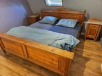 twee persoons bed met nachtkastjes, 180 cm, Gebruikt, Landelijk, Hout