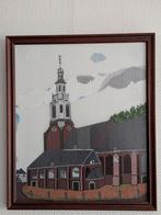 Nijkerk kerk ingelijst geborduurd, Ophalen, Zo goed als nieuw, Schilderij, Minder dan 50 cm