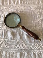 Vintage brass/hout vergrootglas, Hobby en Vrije tijd, Vergrootglazen, Loepen en Loeplampen, Ophalen of Verzenden, Zo goed als nieuw