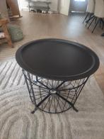 IKEA - GUALOV - Bijzettafel - zwart metaal, 45 tot 60 cm, Minder dan 55 cm, Metaal of Aluminium, Rond