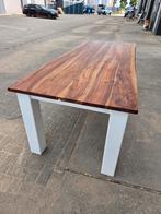Mooie robuuste eettafel. Staal met hout, Huis en Inrichting, Tafels | Eettafels, Ophalen, Gebruikt, 200 cm of meer, 50 tot 100 cm