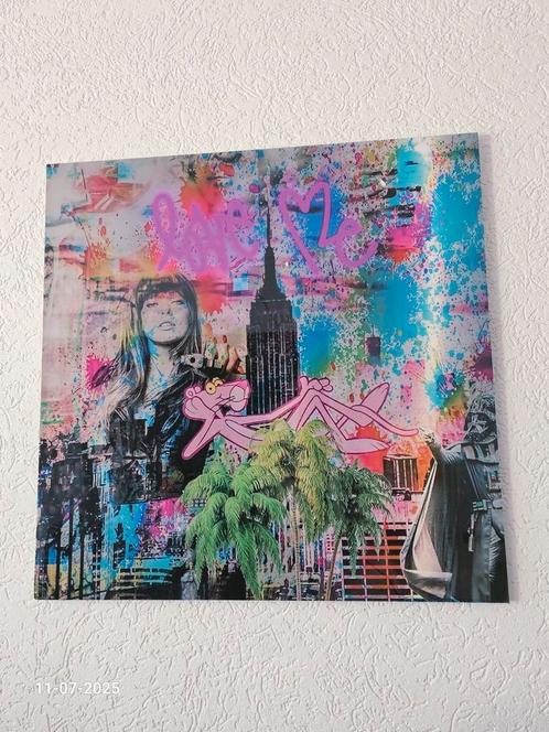 Kleurrijk Kunstwerk - Pink Panther, New York, Antiek en Kunst, Kunst | Schilderijen | Modern, Ophalen of Verzenden