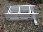 aluminium vouwladder, Doe-het-zelf en Verbouw, Ladders en Trappen, Ophalen, Gebruikt, Ladder, Opvouwbaar of Inschuifbaar