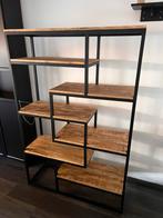 Mangohouten Kast - Industrieel Design, Met plank(en), 100 tot 150 cm, Ophalen of Verzenden, Zo goed als nieuw