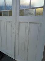 Set schuif / en-suite deuren met glas en roede 263x178cm., Antiek en Kunst, Ophalen