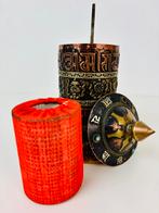 Tibetaanse gebedsmolen koper brons met mantra’s 1950, Ophalen of Verzenden