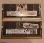Samsung 32GB 2x 16GB DDR5 4800MHz SODIMM laptop geheugen., 32 GB, Ophalen of Verzenden, Zo goed als nieuw, DDR5