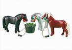 6256 Playmobil 3 Pony’s met voeremmer, Ophalen of Verzenden, Zo goed als nieuw, Complete set