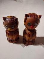 70er jaren houten uilenset peper en zout / retro uil, Ophalen, Huis en Inrichting
